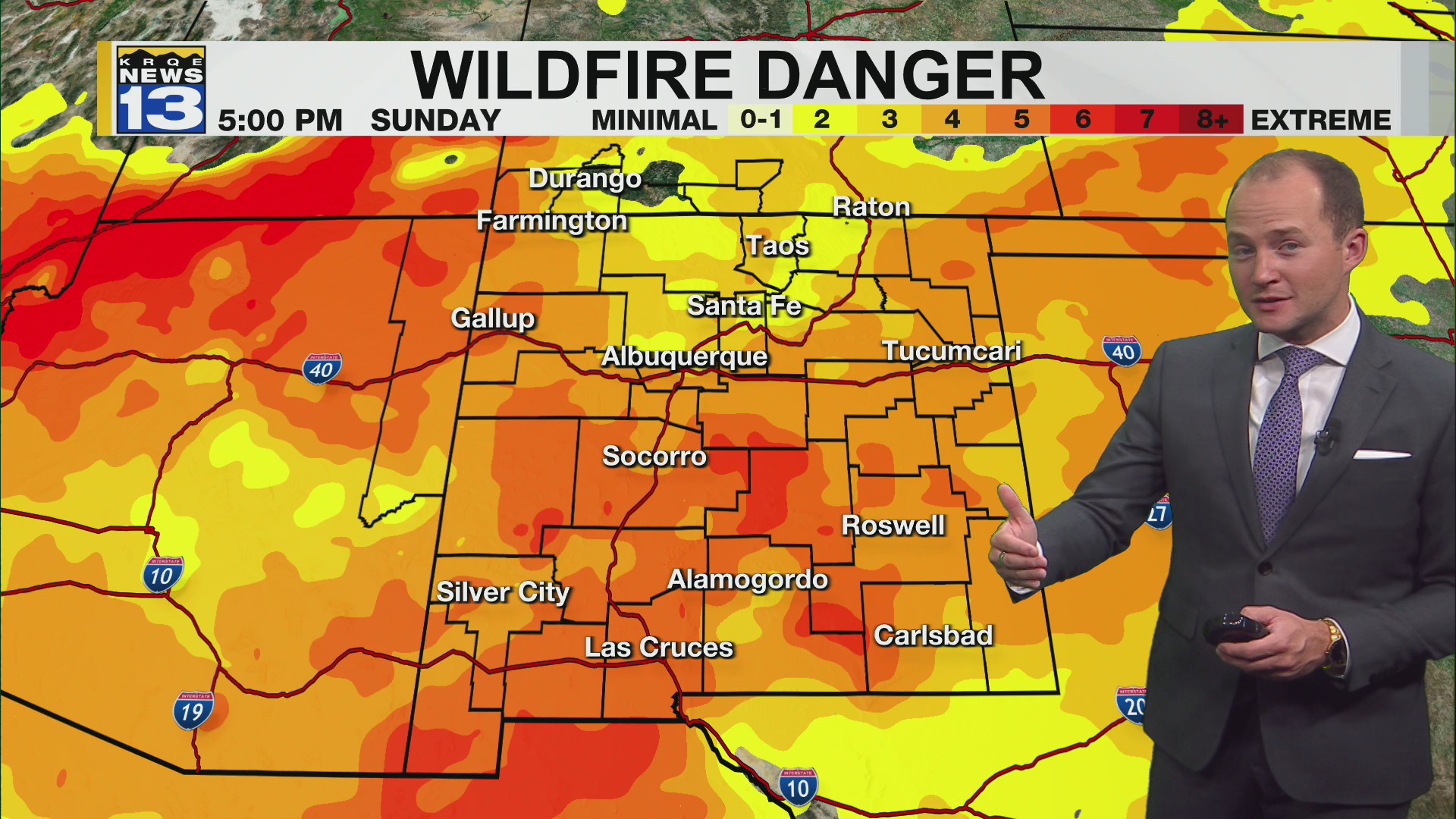 Heat continues this weekend with a high fire danger – KRQE NEWS 13 ...