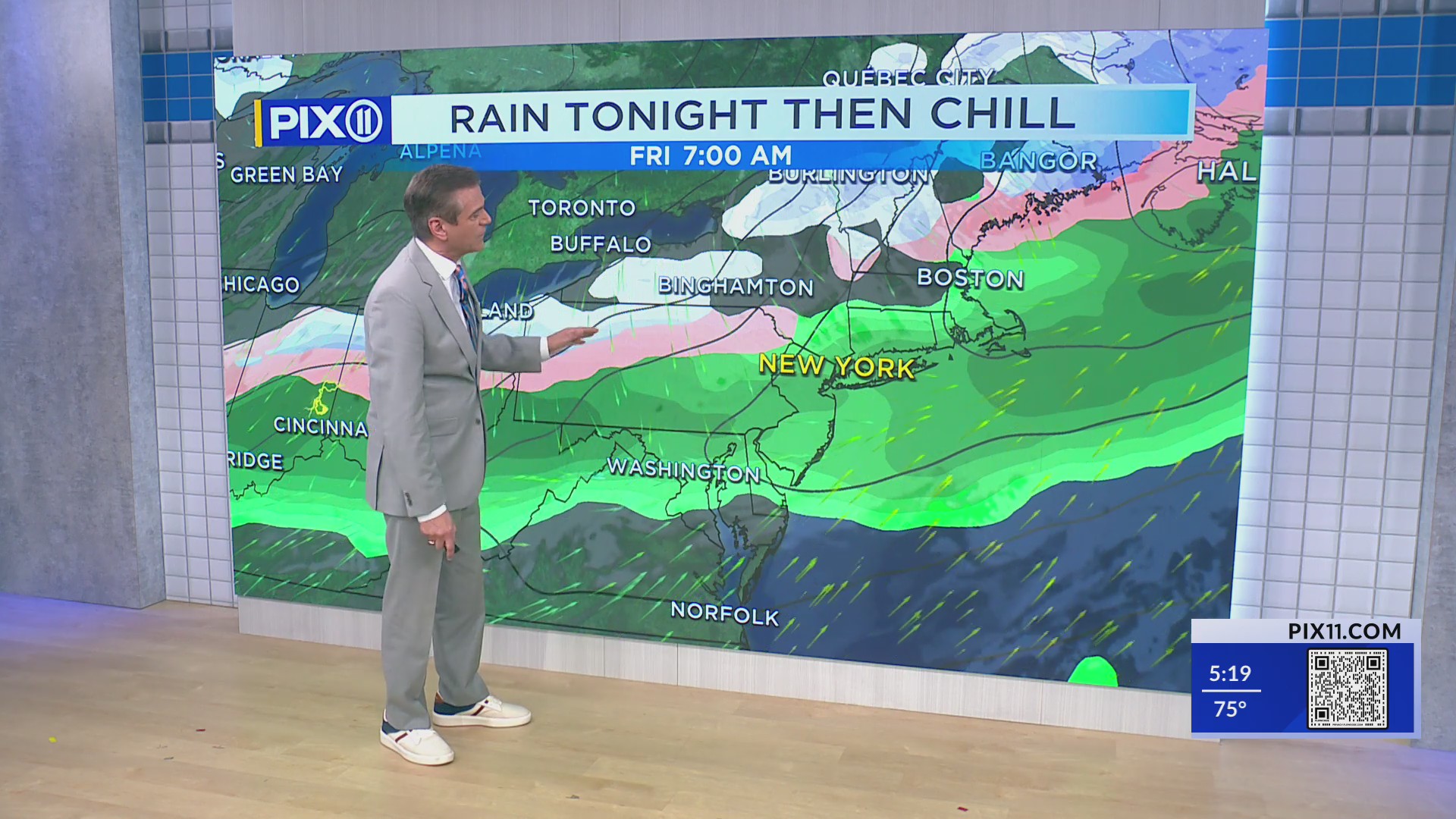 Rain develops Thursday night and ushers in colder temperatures – PIX11