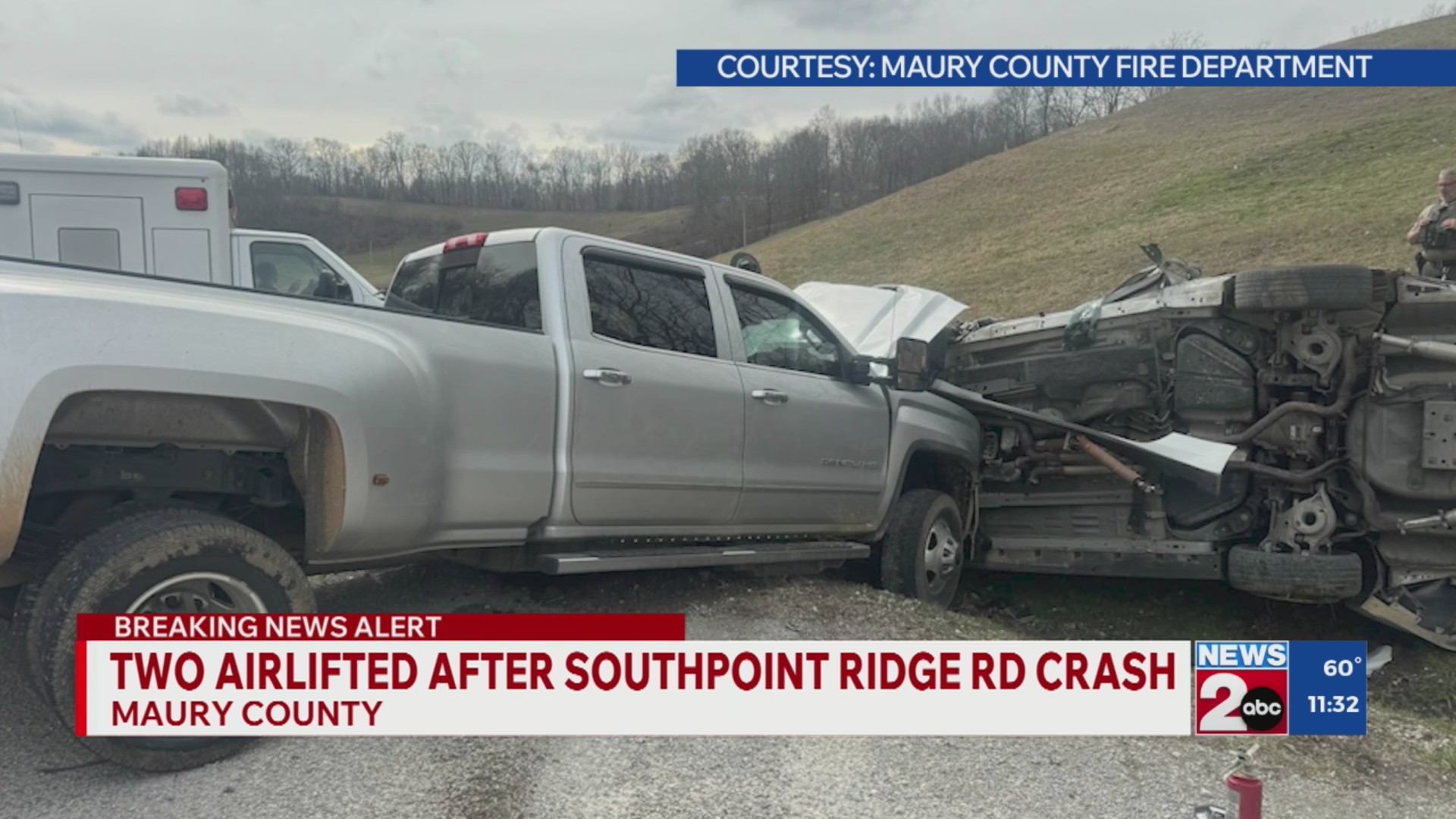 2 flown to hospital after crash in Maury County – WKRN News 2