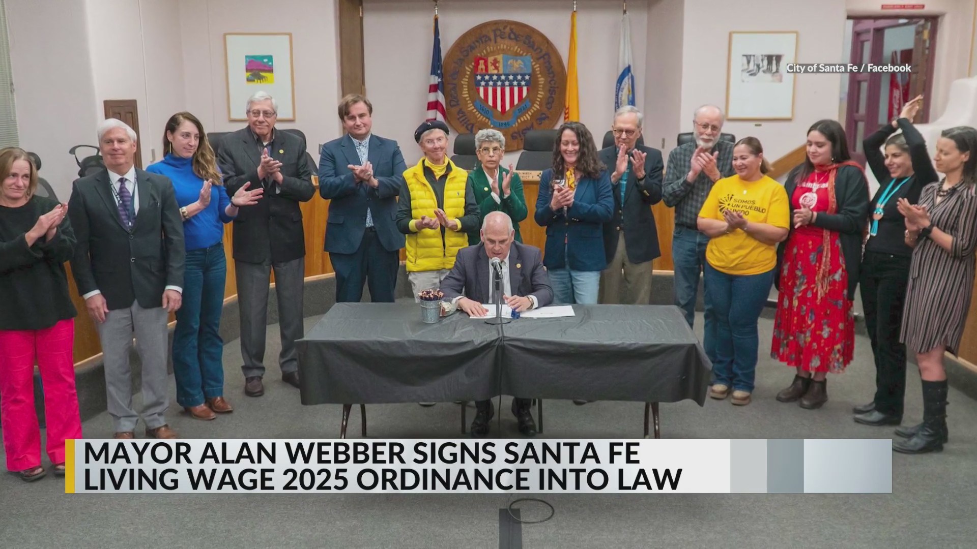 Mayor Alan Webber signs 2025 Santa Fe living wage ordinance into law ...