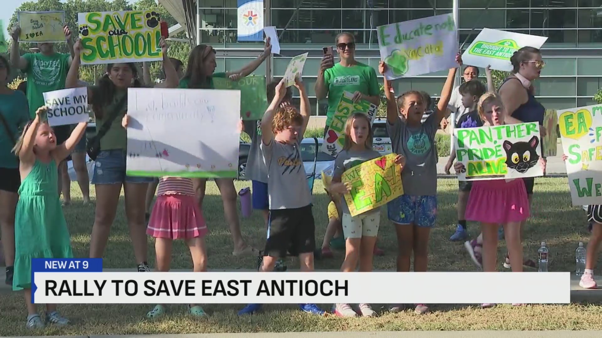 East Antioch Elementary parents, students rally to save school