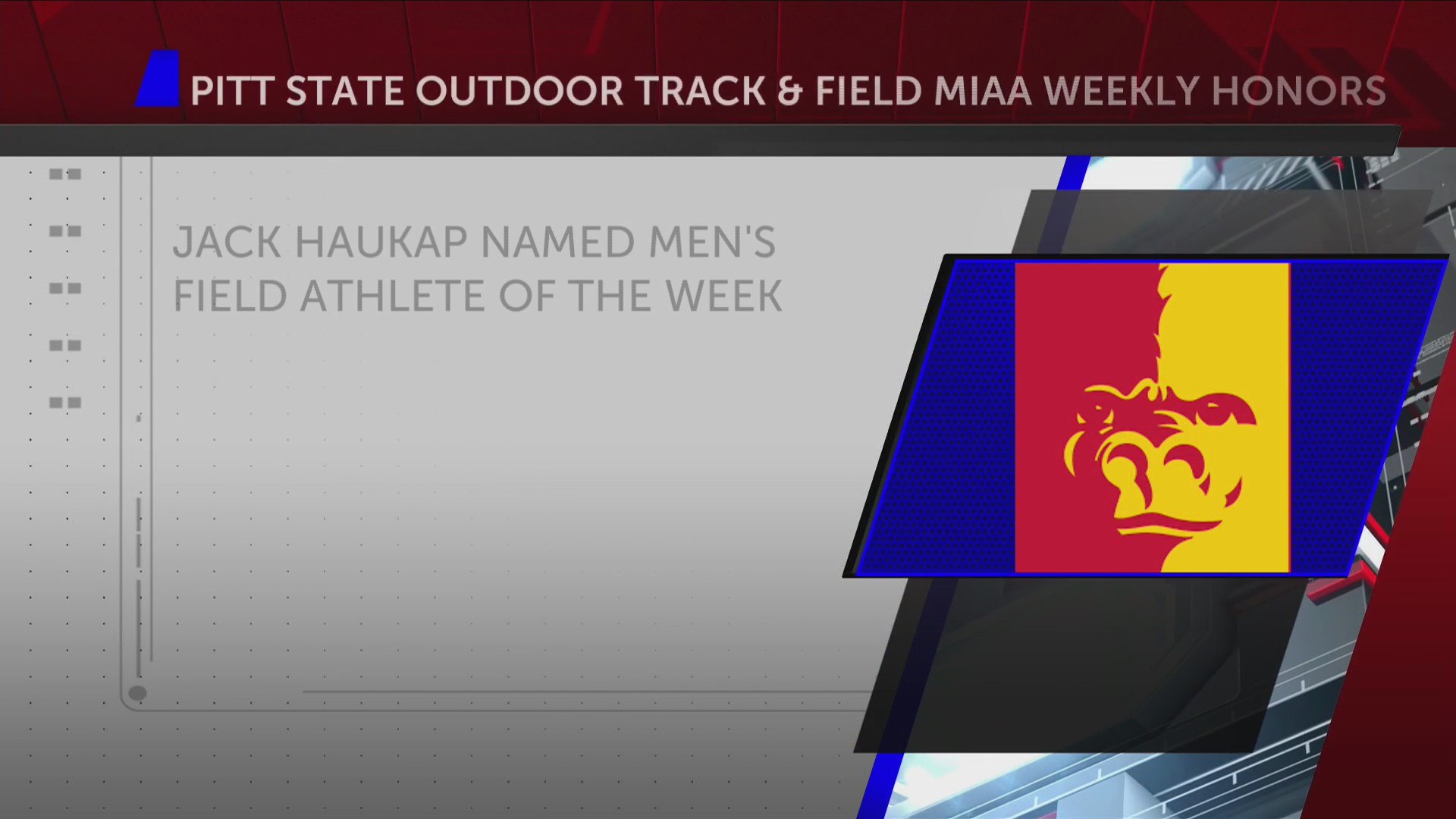 Pitt State and MSSU Outdoor Track & Field Recognized in MIAA Weekly ...