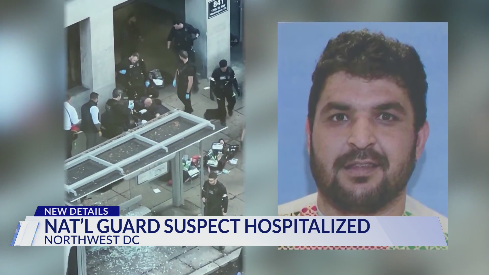 National Guard shooting suspect hospitalized