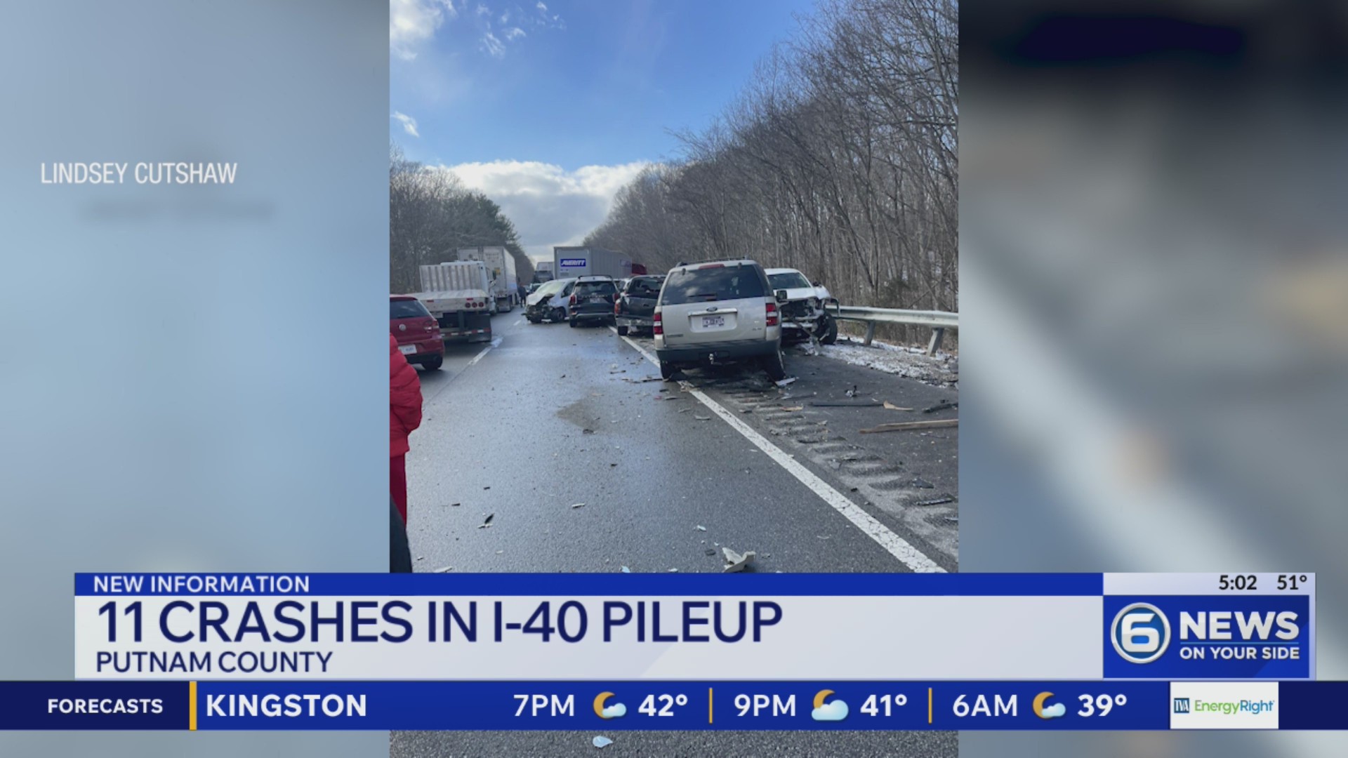 THP: 11 crashes reported in I-40 W shutdown near Cookeville – WATE