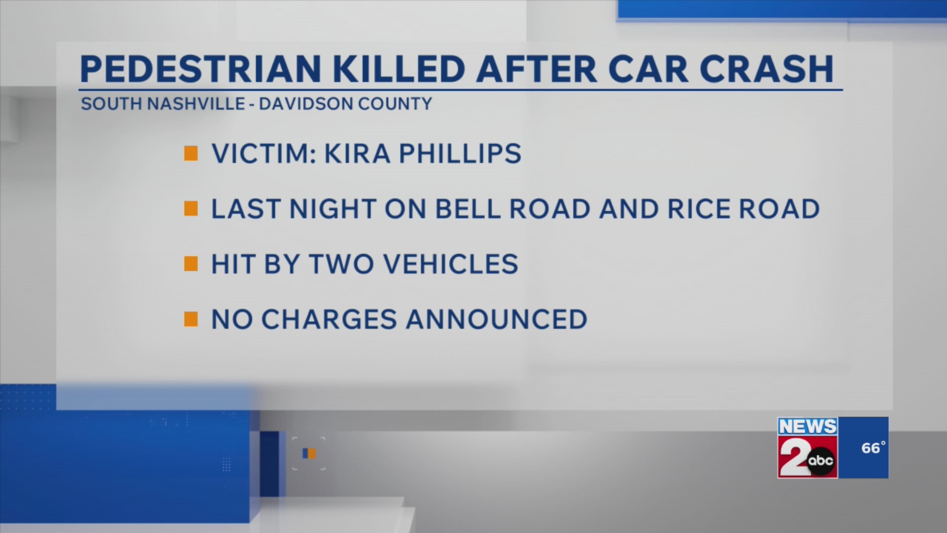 Nashville woman killed in pedestrian-involved crash on Bell Road – WKRN ...