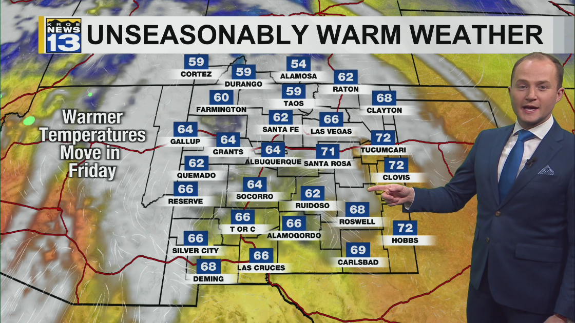 Stretch of warm weather settling into New Mexico – KRQE NEWS 13 ...