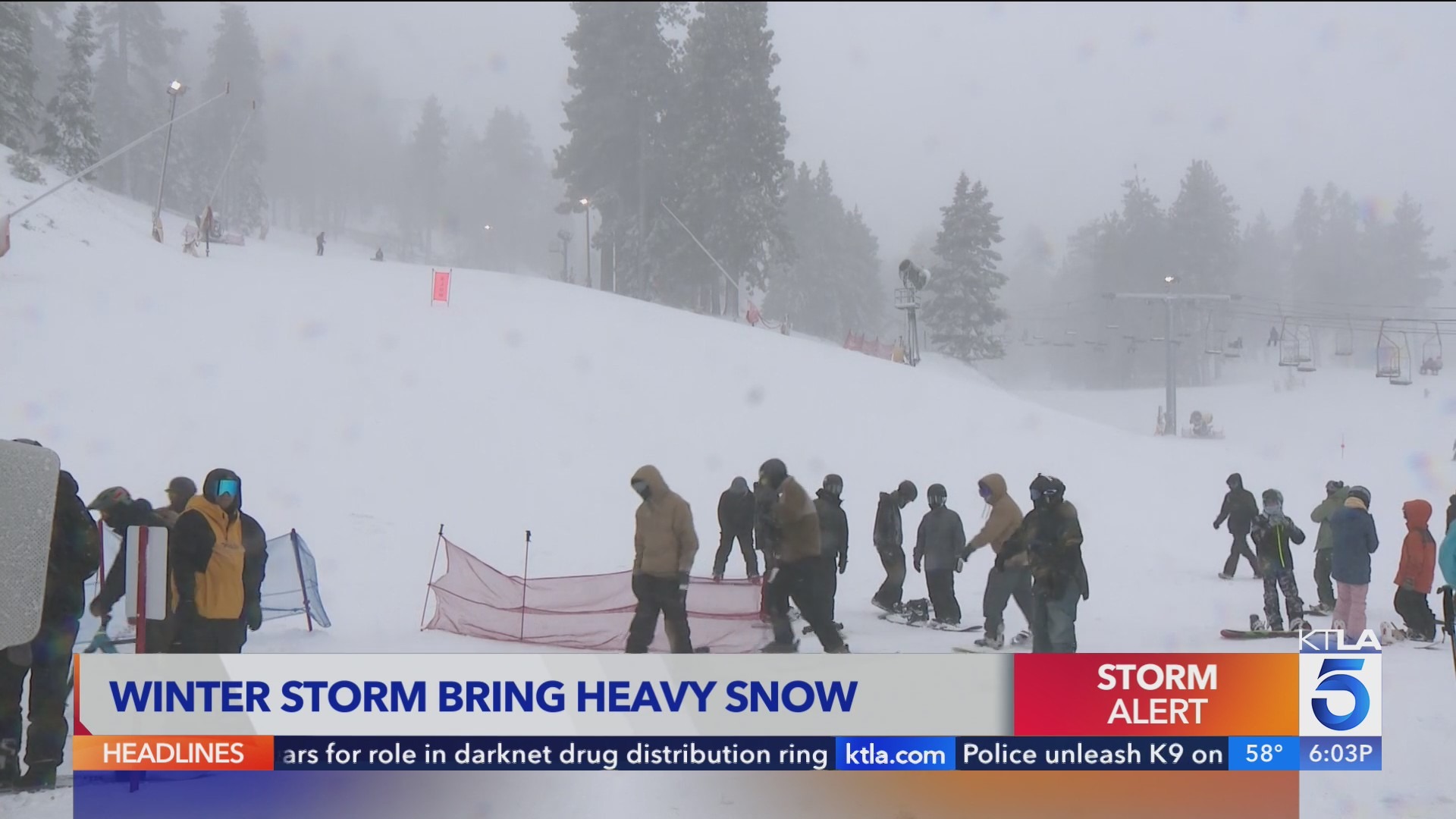 Winter storm brings heavy snow to SoCal mountains – KTLA