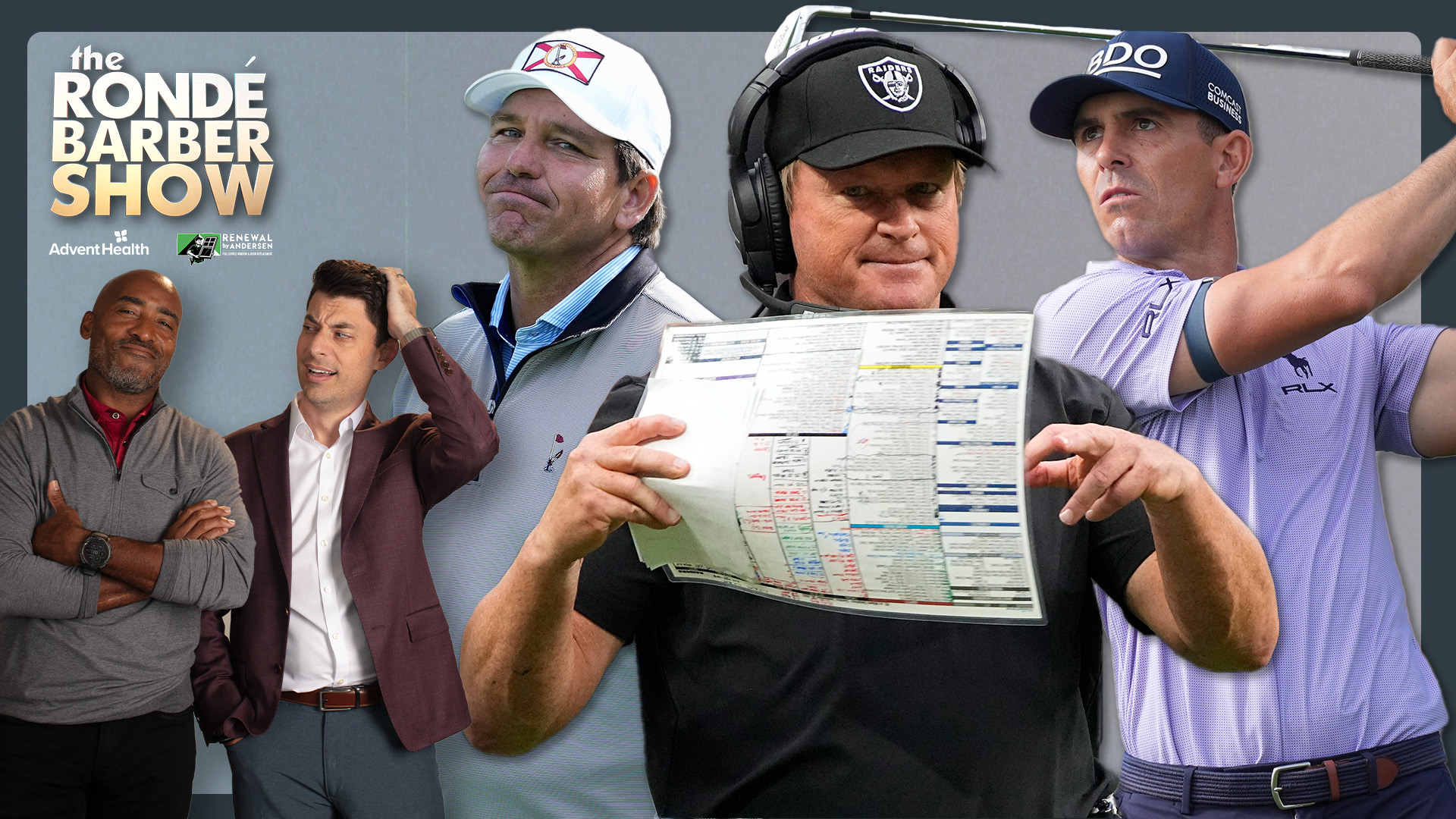 NFL Meets PGA: Jon Gruden + Ron DeSantis from Valspar Championship | The Rondé Barber Show
